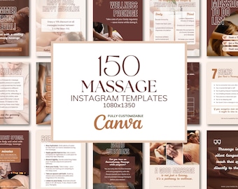 150 Massage Therapist Instagram Templates, Medical Spa Post, Marketing Instagram Feed, Beauty Business