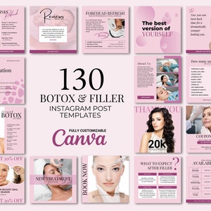 Botox en Filler Instagram-sjabloon, verpleegkundige-injectorsjablonen, Canva-sjablonen, Botox-sjablonen, Medspa-sjablonen, huidverzorging Instagram-post