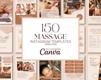 150 Massage Therapist Instagram Templates, Medical Spa Post, Marketing Instagram Feed, Beauty Business