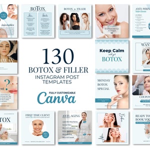 Instagram-sjabloon Botox en filler, verpleegkundige injector-sjablonen, canva-sjablonen, Botox-sjablonen, Medspa-sjablonen, huidverzorging Instagram Post