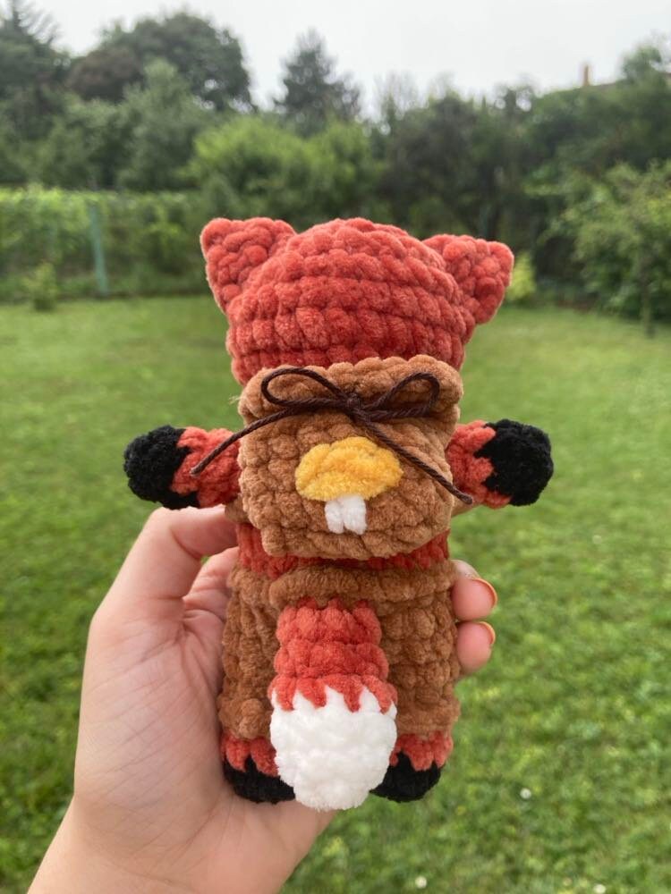 Fox With Backpack Crochet PDF PATTERN - No Sew Crochet Pattern - Fox ...