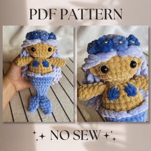 Mermaid Crochet PDF PATTERN - no sew crochet pattern - mermaid crochet pattern