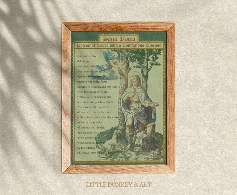 PRAYER / St. Rocco Prayer / Patron Saint / the Protector Etsy