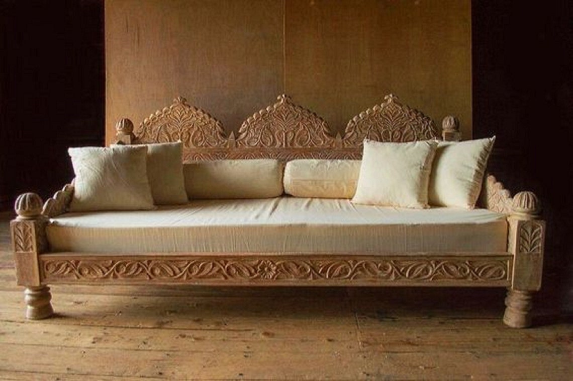 Divan en bois classique et fabriqué à la main en bois de teck Etsy