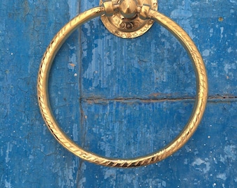 Handmade Moroccan Brass Towel Ring: Bathroom Decor