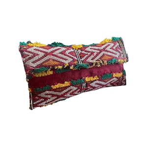 Red Yellow Moroccan Kilim Clutch Bag, Handmade Kilim Clutch, Kilim Bag, Kilim Clutch Bag, Kilim Clutch, Moroccan Bag, Carpet Bag, Boho Style