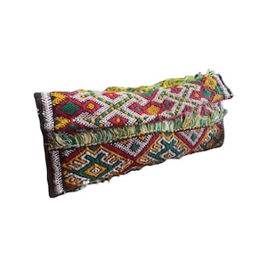 Red Yellow Moroccan Kilim Clutch Bag, Handmade Kilim Clutch, Kilim Bag, Kilim Clutch Bag, Kilim Clutch, Moroccan Bag, Carpet Bag, Boho Style