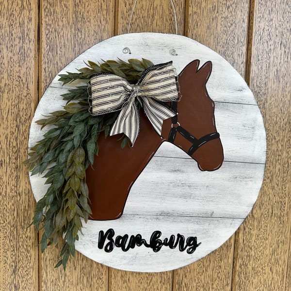 Custom horse door hanger