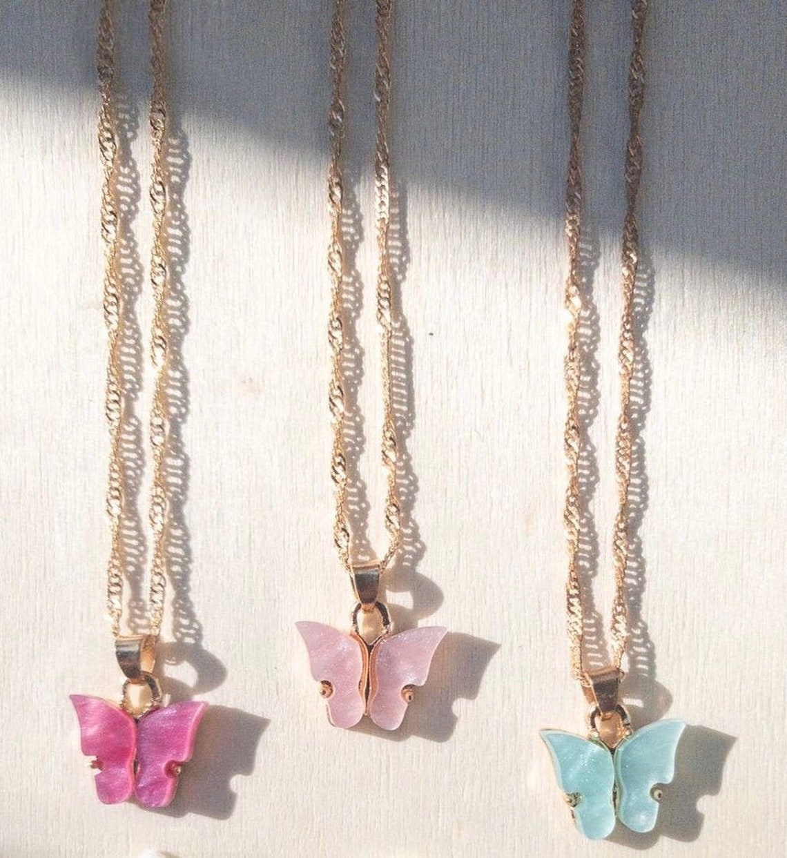 Butterfly necklace butterflies gold gold necklace Etsy