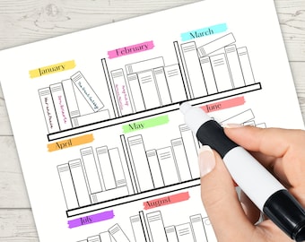 Book Tracker Bookmark Printable - Etsy UK
