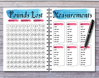 Weight Loss Tracker Printable, Weight loss Journal, Pound Lost, weight loss chart, weight loss track, Weightloss Track, weightloss journal