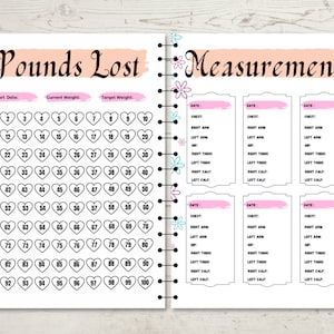 Colorful Weight Loss Tracker, Weight Loss Chart, Weight Loss Journal | Weight Loss Printable | Weight Loss planner | Weight loss pdf