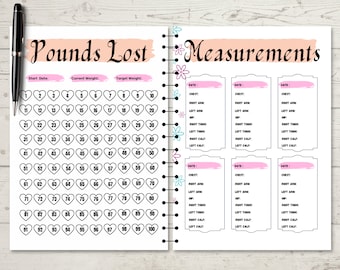Colorful Weight Loss Tracker, Weight Loss Chart, Weight Loss Journal | Weight Loss Printable | Weight Loss planner | Weight loss pdf
