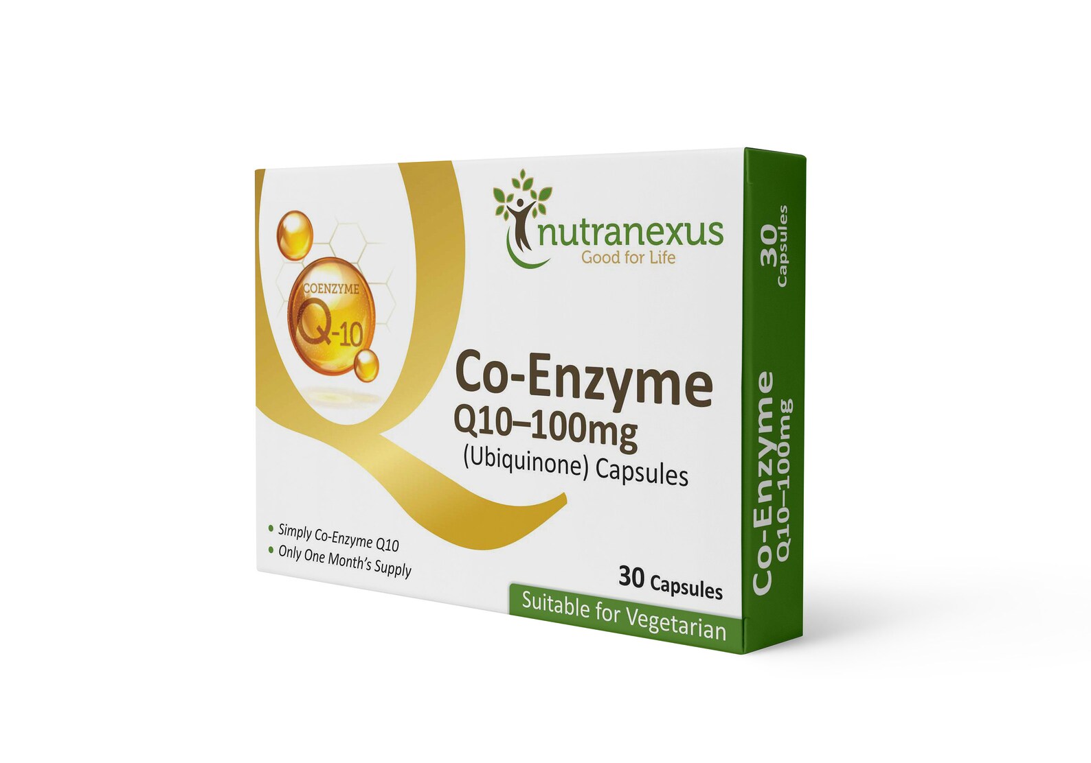 Co Enzyme Q10 100mg, 30 Capsules Highly Absorbable Coq10 Ubiquinol by