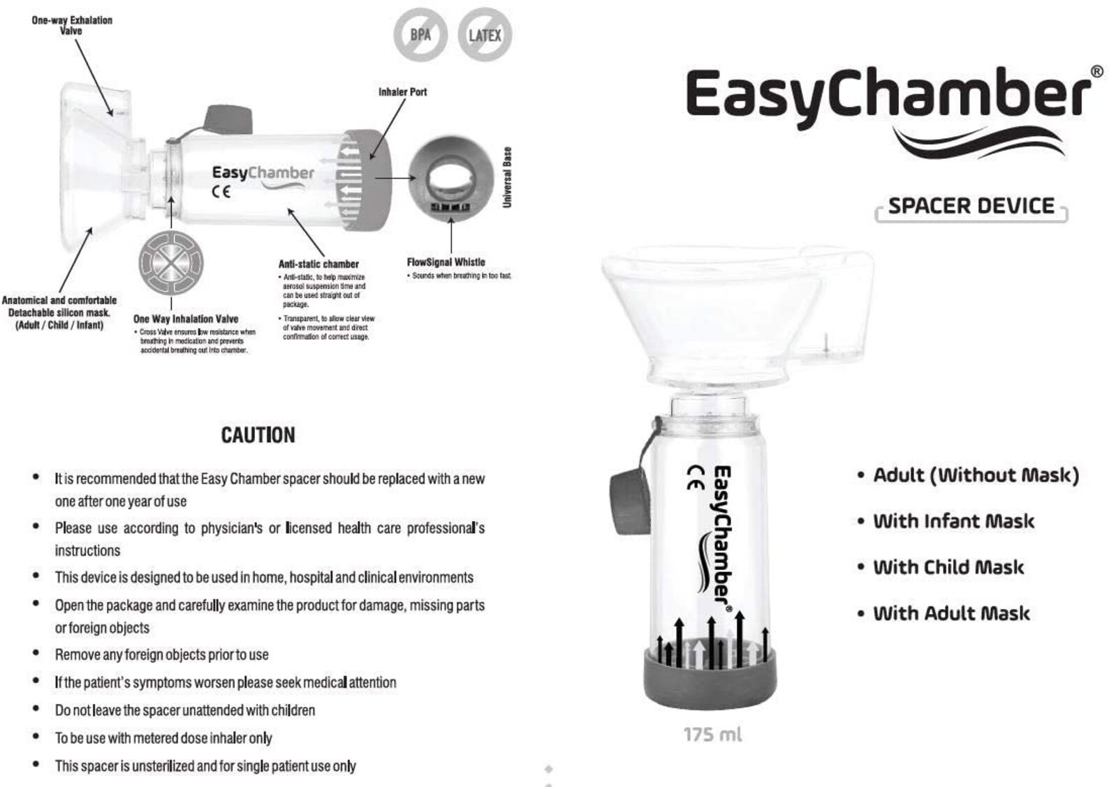 Spacer Device with Adult Mask for use with metered does Etsy