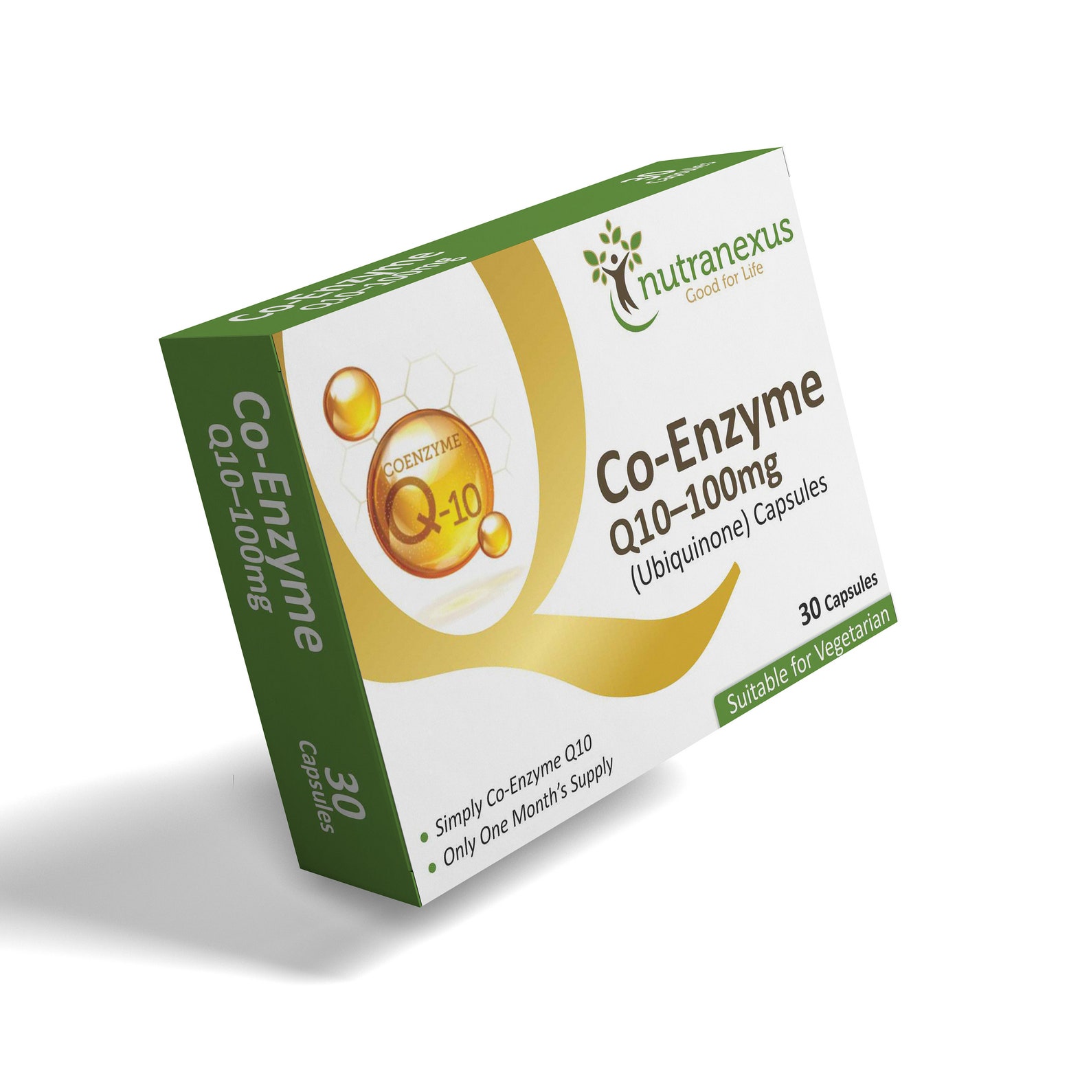 Co Enzyme Q10 100mg, 30 Capsules Highly Absorbable Coq10 Ubiquinol by