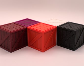 3D Printed Crate Storage Box | PLA/PETG Desk Organizer