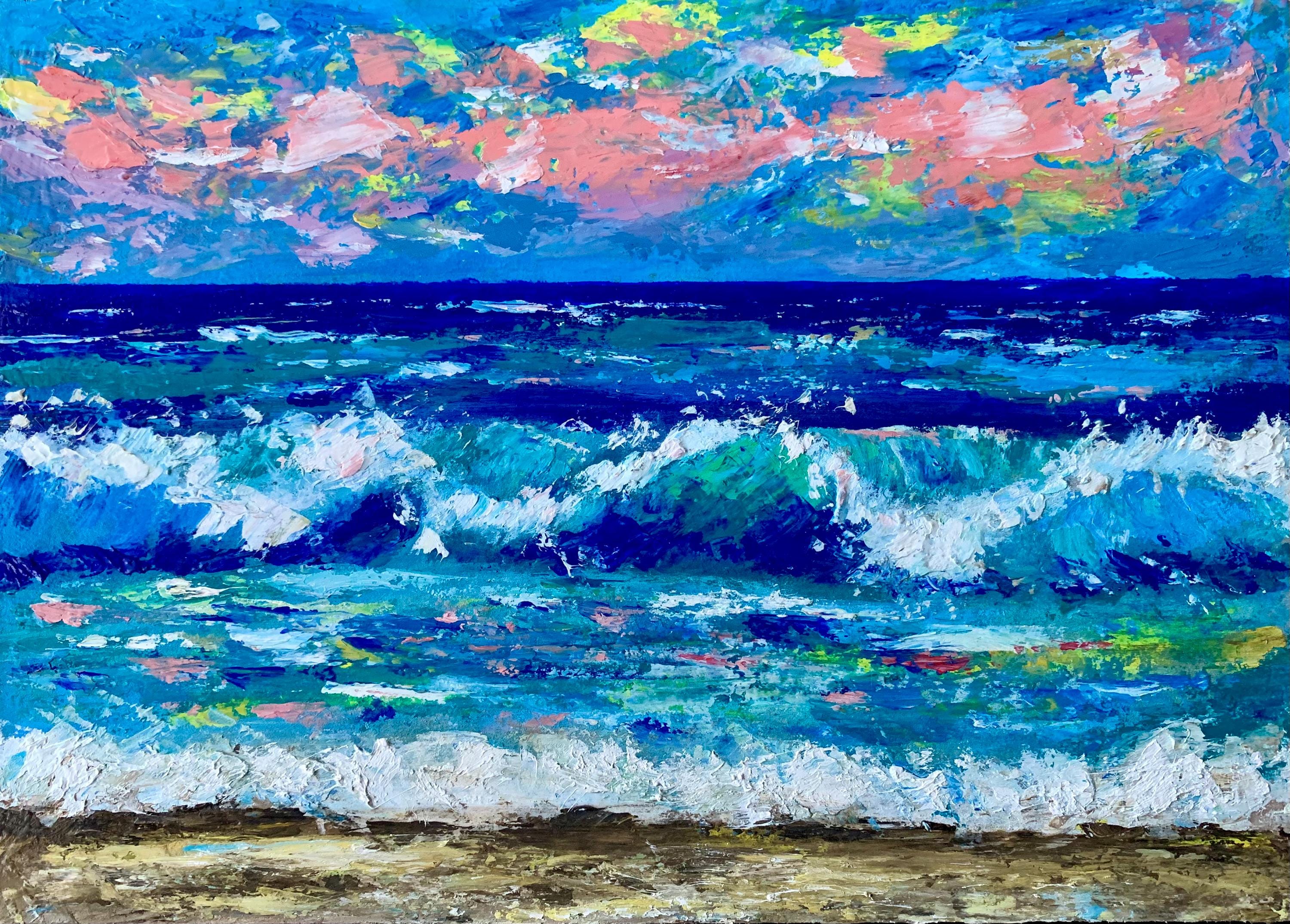 Original oil painting. Seascape. Handmade.