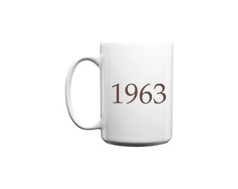 Large 1963 Coffee Mug - White