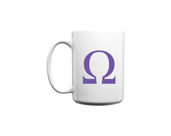 Large Omega Coffee Mug - White