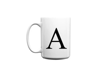 Large Alpha Coffee Mug - White