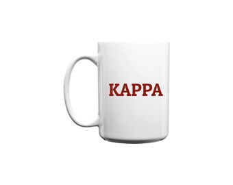 Large Kappa Coffee Mug - White