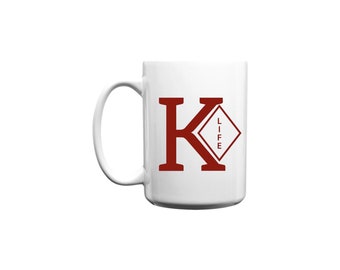 Large Kappa Diamond Life Coffee Mug - White