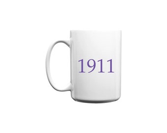 Large 1911 Purple Coffee Mug - White