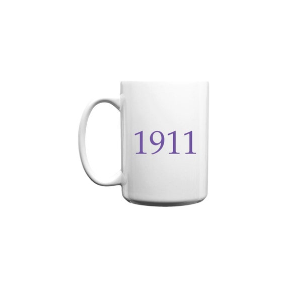 Large 1911 Purple Coffee Mug - White