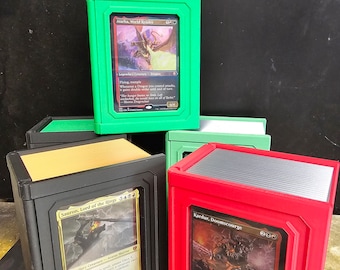 Magic the Gathering Commander Book themed deck box. Free matching counter