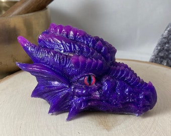 Ametrine & Kunzite Orgone Dragon - Large Orgone Dragon Skull