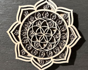 Mandala Semilla de Vida SVG / Archivo digital cortado con láser en capas