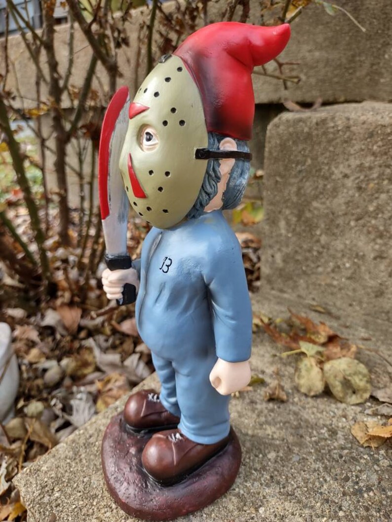 Nightmare Gnomes Horror Movie Lawn Gnome Jason Voorhees Etsy