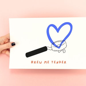 Preparami tenero • Biglietto/Poster per amanti del caffè e baristi • Buono regalo, biglietto di ringraziamento, biglietto con frase sul caffè • Articolo digitale