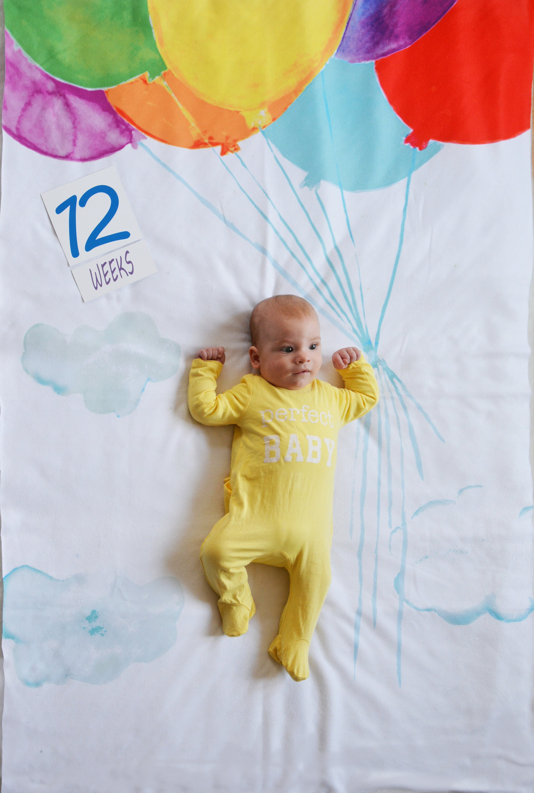 Baby photo blanket BALLOON Etsy