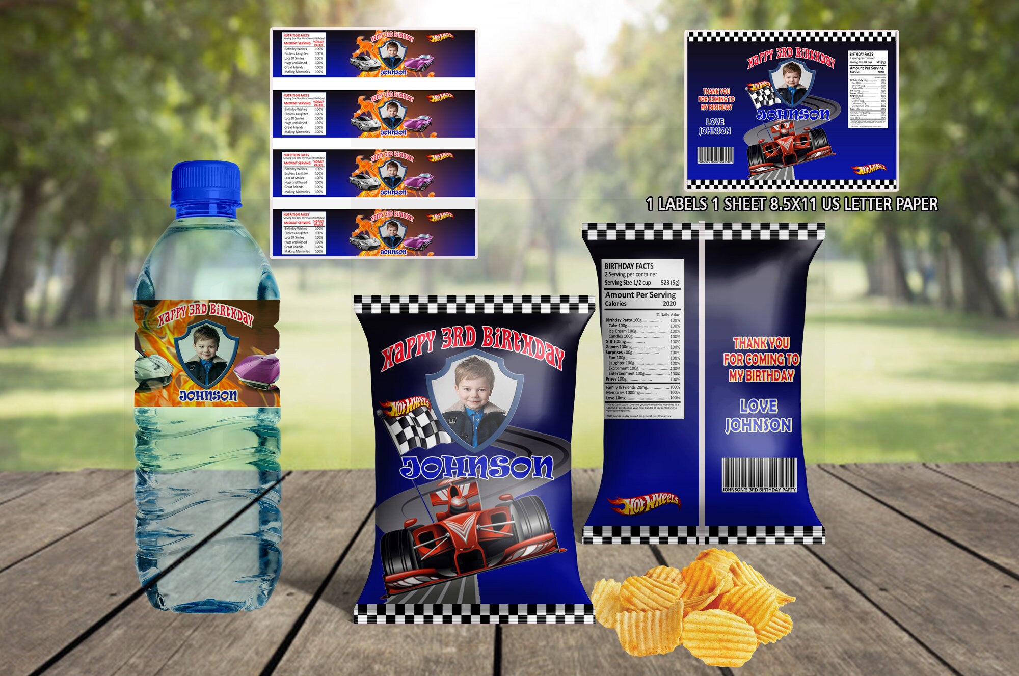 Package Hot Wheels Chip Bags Hotwheels Party Chip Bag Hot Etsy