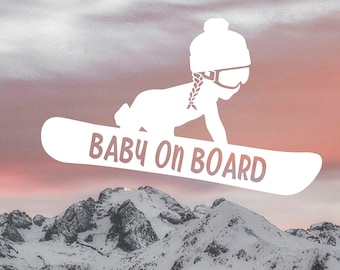 Baby on Board  •  Snowboard Car Decal