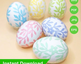 Easter Egg decor SVG | Easter egg Laser Cut File | Flower cricut decor | Cricut Laser Cut ornament | Easter Floral pattern