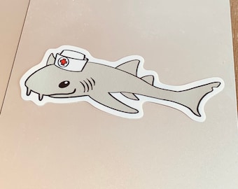 Nurse Shark Sticker, Nurse Week Appreciation Gift