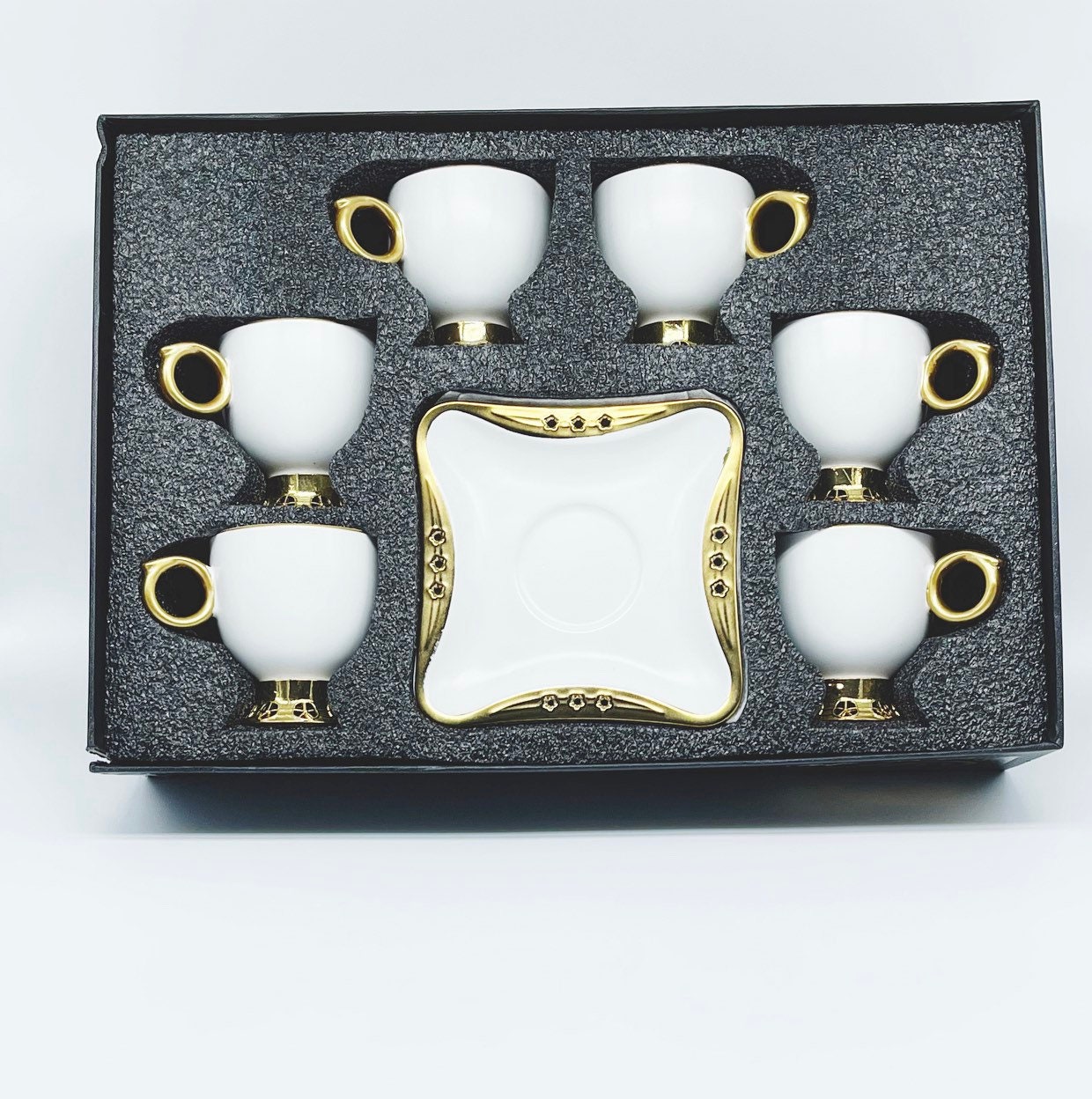 Fine Porcelain Espresso Cup And Saucer Set Turkish Style