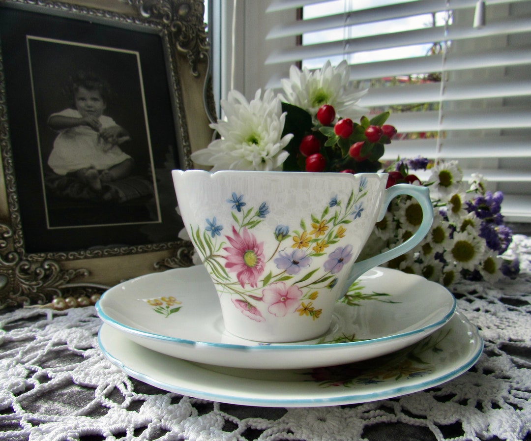 Shelley Fine Bone China, Wild Flowers No.13668, Shelley Trio, Shelley