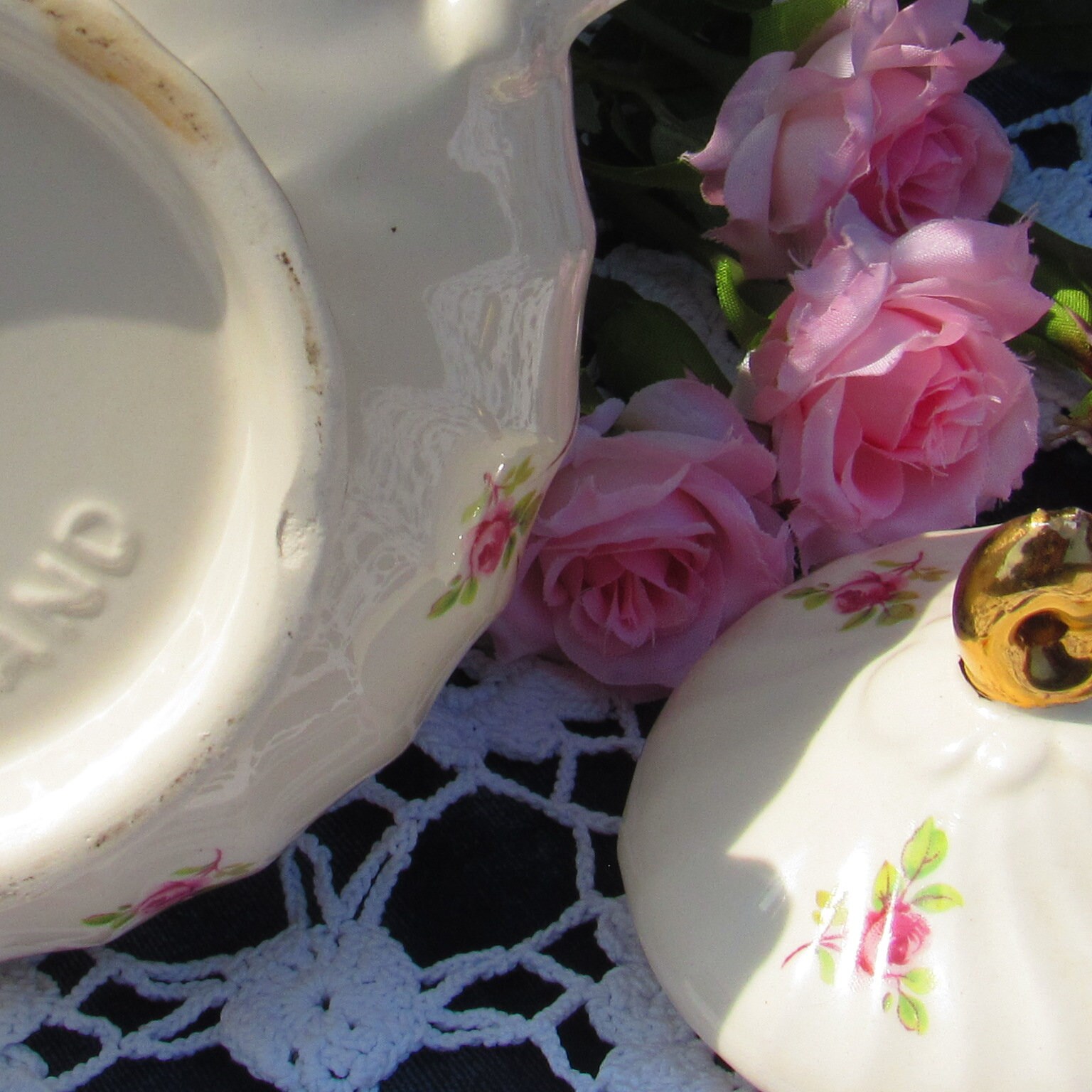 Sadler Teapot Ditsy Rose Gold Tea Pot 3632 Pink Rose English Etsy