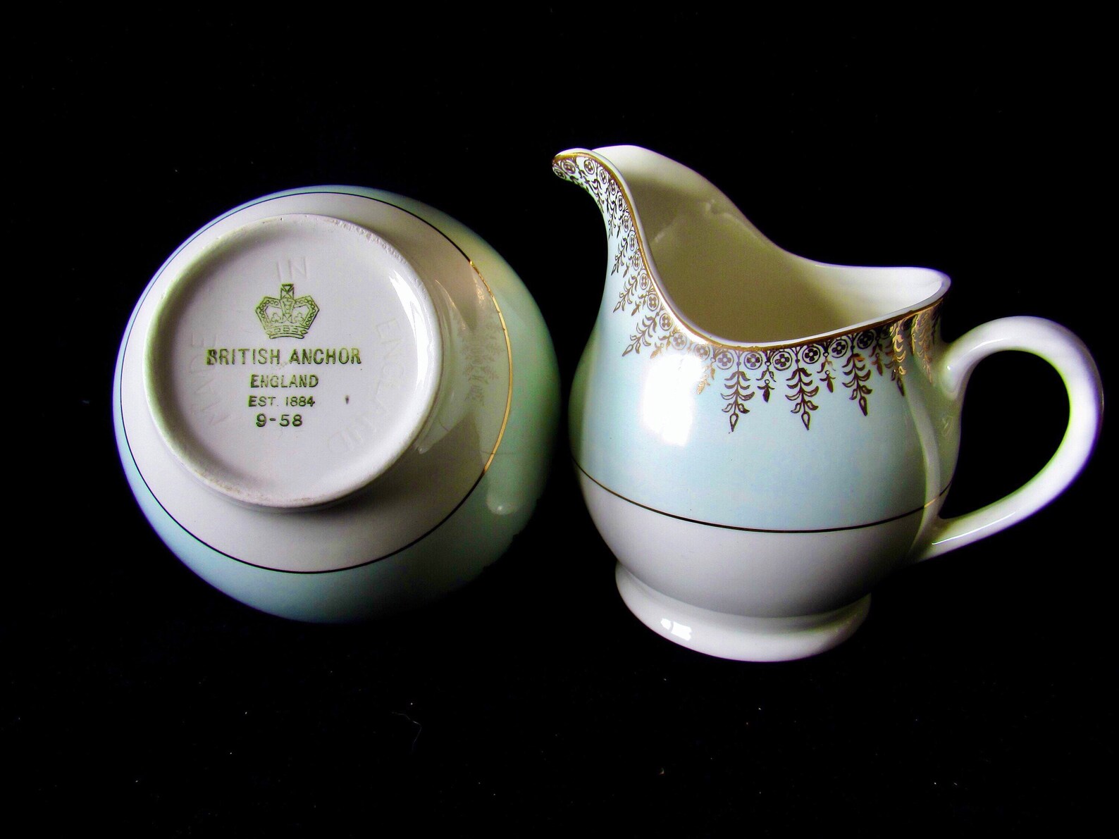 British Anchor England Est 1884 858 Tea Set 4 Cups 4 Etsy
