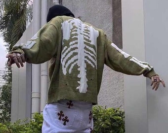 skeleton knit sweater