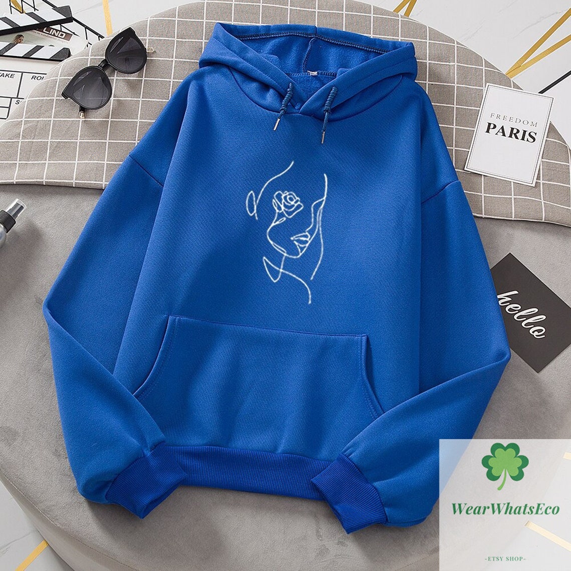 Minimalistic Women Abstract Hoodie AllMatch Kawaii Oversize Etsy