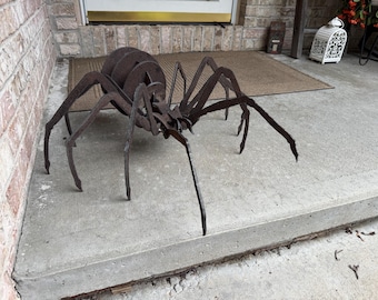 Huge Metal Spider - Black Widow Yard Art