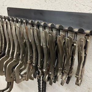 Vise Grip / Clamp Tool Shop Organizer: Holds 15 Tools