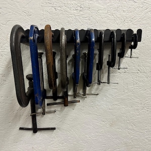 C-Clamp Tool Hanger: Holds 10 Clamps