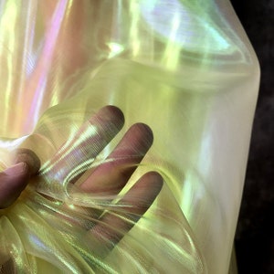 Encryption Laser Seven Color Unreal Color Gauze Fabric  Bright Gauze Gradually Changing Organza Clothing