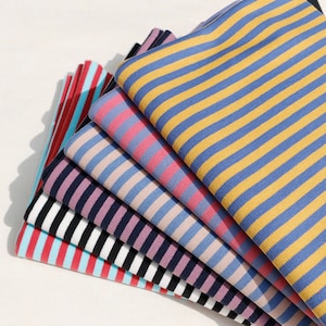Tessuto a righe in maglia, tutto tessuto di cotone, tessuto per abbigliamento per bambini